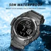 Men Watches Digital Smael Watch Waterproof Led Clock Alarm Reloj Hombre Stopwatch Black Wristwatch 1335 Sport Watches Digital Q0524
