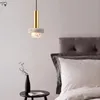 Nordic Ins Luxury Terrazzo Lampade a sospensione Marmo chiaro Oro Lustro Illuminazione per interni Soggiorno Decorazioni per la casa Lampade da comodino per camera da letto