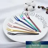 5PCS Stainless Steel Fork Kitchen Tools long handle cutlery fork set Colorful Dinner Dessert Fruit Forks Set Gold Vintage Factory price expert design Quality Latest