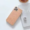 2021 Design criativo de luxo em branco Cork Casos de telefone de choque à prova de choque para iphone 6s 7 8PLUS 11 12 Pro Xs Max 13 Cobertura traseira