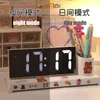 Desk & Table Clocks W&G Ins Pen Holder LED Clock Snooze Alarm Student 2021 Wake Up Children Girl Desktop Organizer Digital