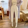 High Waist Jeans Women Fashion White Denim Jeans Female Loose Harem Trousers Button Straight Autumn Streetwear 10391 210527