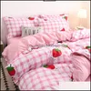 Supplies Textiles Gardenhelps Schlaf-Bettwäsche-Set, nordisches Doppelbett, Tagesdecke, Bettdecke, Heimdekoration, Bettwäsche, Bettwäsche, Erwachsene, 4-teiliges Set Drop