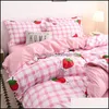 Benodigdheden Textiel Textiles GardenHelps Slaap Beddengoed Set Nordic Double Twin Bedspread Dublet ER Home Decor Bed Linnen Beddengoed Volwassen 4 stks Sets Druppel