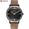 Simple Fashion Analog Quartz Mens Watches Curren Casual Business Leather Wristwatch Male Clock Classic Men's Watch Erkek Saati Q0524