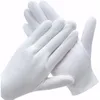 Pair White Cotton Work Gloves Ceremonial Inspection Etiquette For Student Children Household Cleaning Tools Disposable