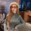 Women's Sweaters Women's Inner Half-high Collar Bottoming Shirt Spring And Autumn Elegant Design Middle-collar Long Sleeve Top Sweater.