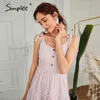 Casual White Women Summer Beach Bow-Knot Shoulder Broderi Hollow Out Kvinna Midi Backless Dress Vestidos 210414