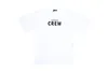 CAMISETA DE GRAN TAMAÑO Logo CREW Print Camiseta de algodón Hombres Camisetas de manga corta Slim Fit Hip Hop Streetwear Camisetas Moda Mujer Tops DY85520