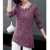 Lose Langarm Gestrickte Top frauen Pullover Mode Feminine bodenbildung Blusen Hemd Herbst Tops 373D 210420