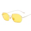Rétro classique petit polygone lunettes de soleil alose pour femmes hommes femmes luxe carré verre de soleil Vintage noir miroir lunettes UV400