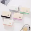 DHL100PCS Plånböcker Kvinnor PU Elephant Decoration 3Foldable Square Short Credit Card Holder