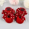 Socks & Hosiery 2Pcs Headband Set Baby Infant Anti Slip Cute Heart Striped Red Bow Christmas Shower Gift2634