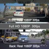Carro DVR DASH CAM Dupla Lente Câmera Câmera Full HD Drive Rumer Retrovisor Espelho