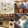 Wireless RGB LED Puck Lights Kitchen LED Under Cabinet Lighting with Remote Control Dimmable Torch Night Lights For Wardrobe Stair