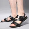 Men Sandals Genuine Leather Footwear Man Summer Shoes Casual Comfortable Barefoot Sandal Homme Wear Big Size