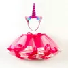 Rainbow Baby Tutu spódnica Kolorowa puszysta spódnica z nakrycia głowy uroczą sukienkę ubrania dziecięce 211 lat CW0012641701