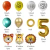 Party Scene Layout Props Supplies Forest Cartoon Animal Aluminium Folie Latex Ballon Set voor Verjaardag Decoratie Ballons Event Decor