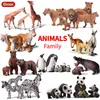 Original African Wild Lion Simulering Tiger Elephants Action Figur Farm Animal Figurines Modell Educational Leksaker Miniatures Dollouse