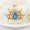 Keychains Creative Crystal Crown Keychain Fashion Metal Diamond Rhinestone Pendant Trend Bag Ornament Jewelry Gift Accessories Miri22