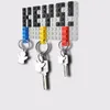 Keychains 100% rostfritt stål tomt ängelknappar charmkedjor hög polerade personliga nyckelringar chaveiro hela 10 st229t