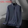 Men's Dress Shirts High Quality Spring 9XL 10XL 12XL Large Size Men Shirt Long Sleeved Purple Black Business Formal Mens Oversize Office 60