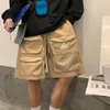 Fickbrev män shorts japansk stil mode last byxor för man