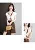 夏の女性のシャツ半袖スカーフデザイントレンドブラウスオフィスシャツファッショントレンディな女性のシャツ