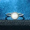 Кластерные кольца калетин женщины 6 -миллиметровое жемчужное кольцо стерлинги 925 Серебряное круглый шарм Краткая кольца для женских ювелирных подарков KLTR107