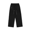 Pantaloni Hip Hop High Street IEFB Tinta unita Tuta ampia dritta Moda uomo Pantaloni larghi con coulisse a gamba larga 210524