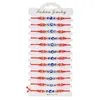 Bracelets mauvais œil bleu turquie, perles de cristal réglables, corde tressée, bracelets à breloques pour femmes et hommes, Couple turc J7578230