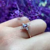 Kuololit Natural Alexandrite Gemstone Pierścień dla kobiet Prawdziwe 925 Sterling Silver Lab Grown Oval Wedding 220216