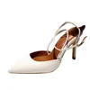 Eleganta kvinnors sandaler Summer Point Toe Fashion Buckle Ladies Stiletto Cross Strap High Heels