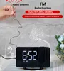 LED Digital Alarm Clock Watch Table Elektroniczny Pulpit Zegary USB Wake Up FM Radio Time Radio Clocks Snooze Funkcja 2 Alarm 211112