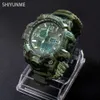 Quartz horloge voor mannen shiyunme horloge waterdichte stopwatch led horloges mannelijke klok merk sport horloges mannen relogio masculino G1022