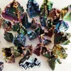 Dekorativa föremål Figurer Natural Bismuth Metal Crystal Mineral Rough Exempel Malm Stone Decoration Holiday Födelsedagsfest Form R