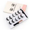 5 paar wimper 3D-magnetische eyeliner en wimpers met tweezer nep wimpers set gratis lijm make-up groothandel oog wash