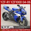 Комплект обтекателей для Yamaha YZF-R1 YZF R 1 1000 CC YZF1000 стоковые стоковые синий YZFR1 04 05 06 CUDEWORK 89NO.58 YZF R1 1000CC 2004 2005 2006 YZF-1000 2004-2006 OEM мотоцикл