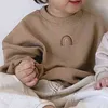 Kinderen Sweatshirts Baby Jongens Lange Mouwen Katoenen Tops Peuter Meisje Regenboog Borduurwerk Design Kleding Kind Loose Sweatshirt 12m-6Y 2111111