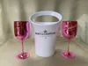 2 чашки 1ICE Bucket Champagne Flutes Стеклянные пластиковые винные кулер коктейль Кубок белый кабинет акриловые ведра льда