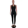 Women Jumpsuits summer clothes solid backless Rompers plus size 2XL sleeveless Bodysuits Skinny Jumper Suits Casual V neck Overalls black Leggings DHL 5633