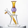 2021 Unique Hookahs Glass Bong Straight Perc Oil Dab Rigs 14mm Female Joint Heady Bongs Ball Shape Water Pipes N Holes Percolator With Bowl XL-2091