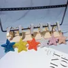 Luxo Full Strass Estrela Pingente Chaveiro Chaveiro Menina Handmade Cristal Couro Strap Lanyard Chaveiro Chaveiro Jóias