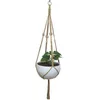 Växthängare macrame rep krukor hållare rep vägg hängande planterhängare korg växter innehavare inomhus blomkruka korgar lyft SE5894185