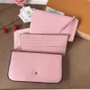 Kadınlar Akşam Çantaları Baskı Çiçekleri 3 Set Zincir Çantası Gerçek Deri Cüzdan Kart Crossbody Cüzdan Omuz Messenger Cüzdanlar Çantası