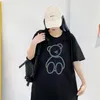 Oversize Reflective Bear Sport Varumärke T-shirt för män Fashion Short Sleeve Kvinnor T Shits Hip Hip Couple T Shirts