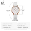 2022Shengke Femme Montre Décontractée À La Mode Bracelet En Cuir Analogique Montre-Bracelet Rond Montres À Quartz Femmes Horloge Reloj Mujer Élégant