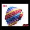 Neck Aessories Drop Delivery 2021 Stripe Mens Slim Tie Fashion Polyester Plaid Neckties 8Cm Width Gravata Rainbow Ties For Men Corbatas 6Ruqh