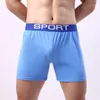 Underbyxor mode sommar långa män boxare höga midja sport mens underkläder boxer shorts ben sexiga manliga trosor cueca