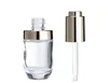 Factory Sale 30 ml cosmetische etherische olie parfum druppelaar fles 30 ml met gouden drukpompdop